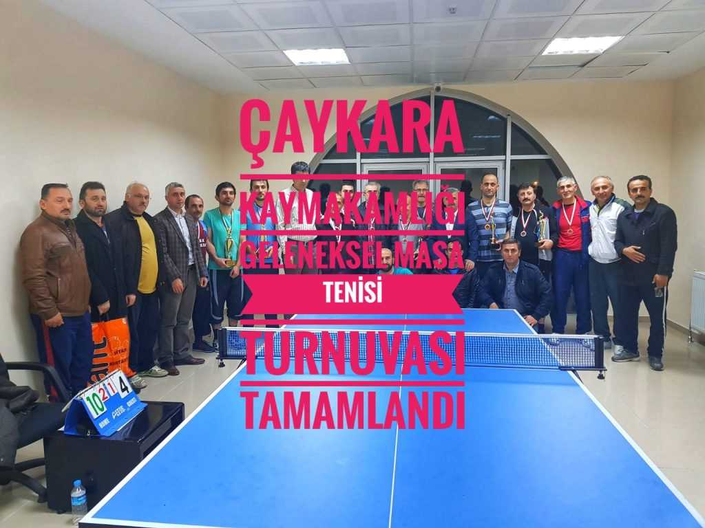 Çaykara Kaymakamlığı Masa Tenisi Turnuvası Tamamlandı