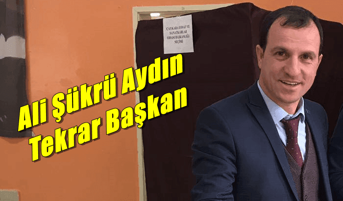 Ali Şükrü Aydın ikinci kez Çaykara Esnaf Odası başkanı seçildi