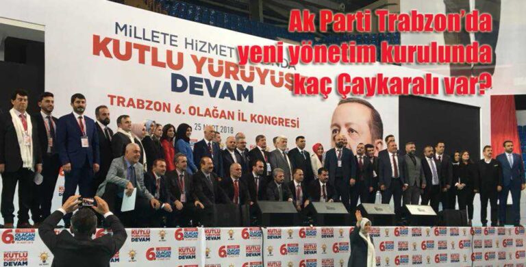 Çaykara’dan Ak Parti il yönetimine kimler girdi?