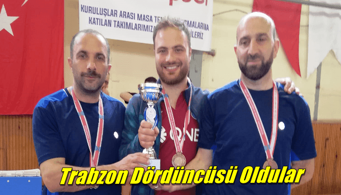 Masa Tenisinde Çaykara Müftülüğü il dördüncüsü oldu