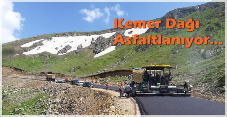 Dağ taş asfalt oldu: Kemer Dağı asfaltlanıyor