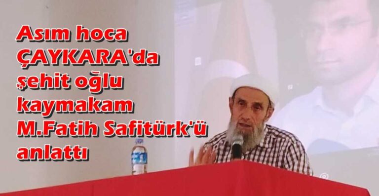 Şehit Kaymakamın babası Çaykara’da gençlerle buluştu