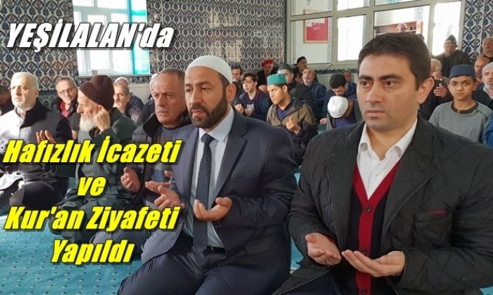Hacı Ferşad Efendi Kur’an Kurslarında hafızlık İcazeti ve Kur’an ziyafeti gerçekleştirildi