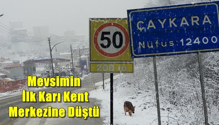 Mevsimin ilk karı Çaykara’ya indi