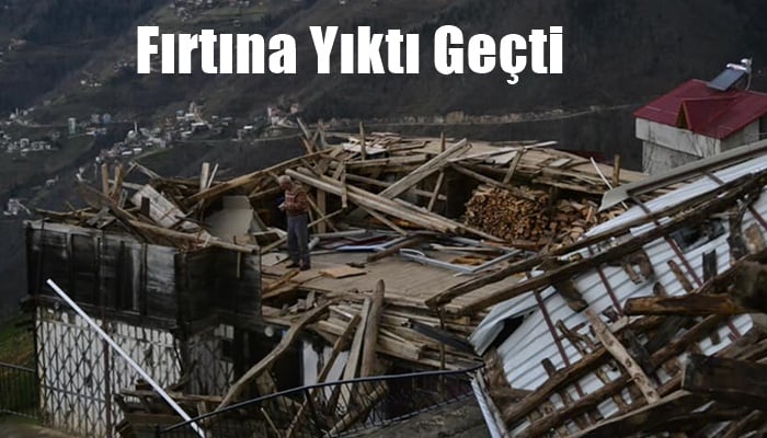 Fırtına Çaykara’yı yıktı geçti