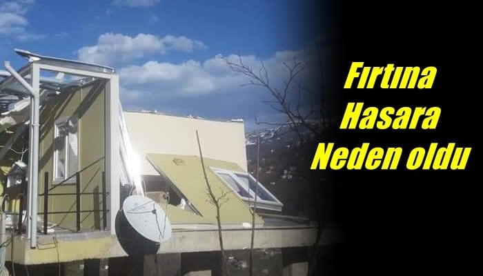 Fırtına Çaykara’da hasara neden oldu