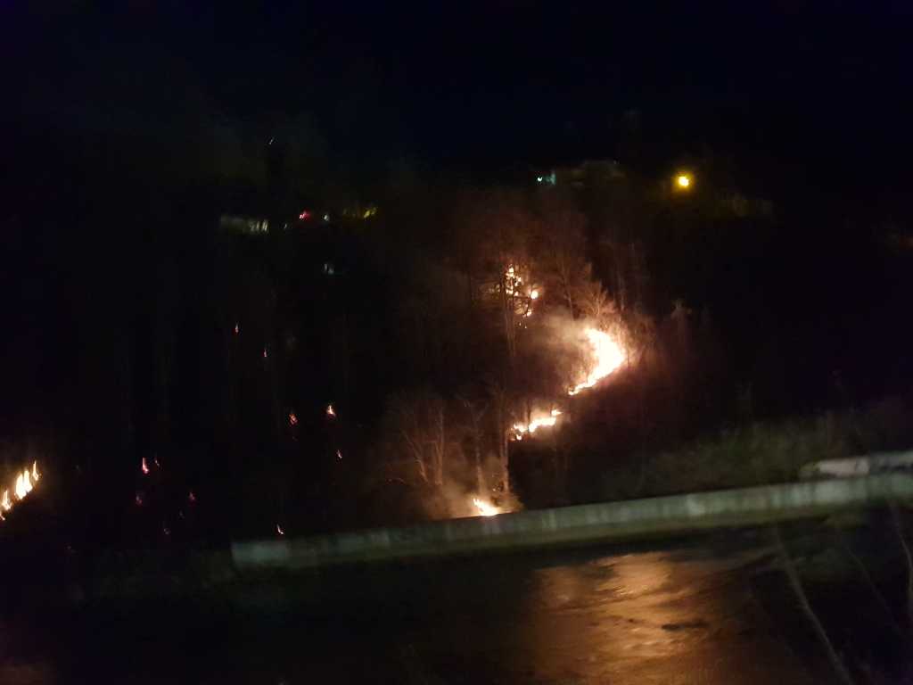 Çaykara'da orman yangını! 5