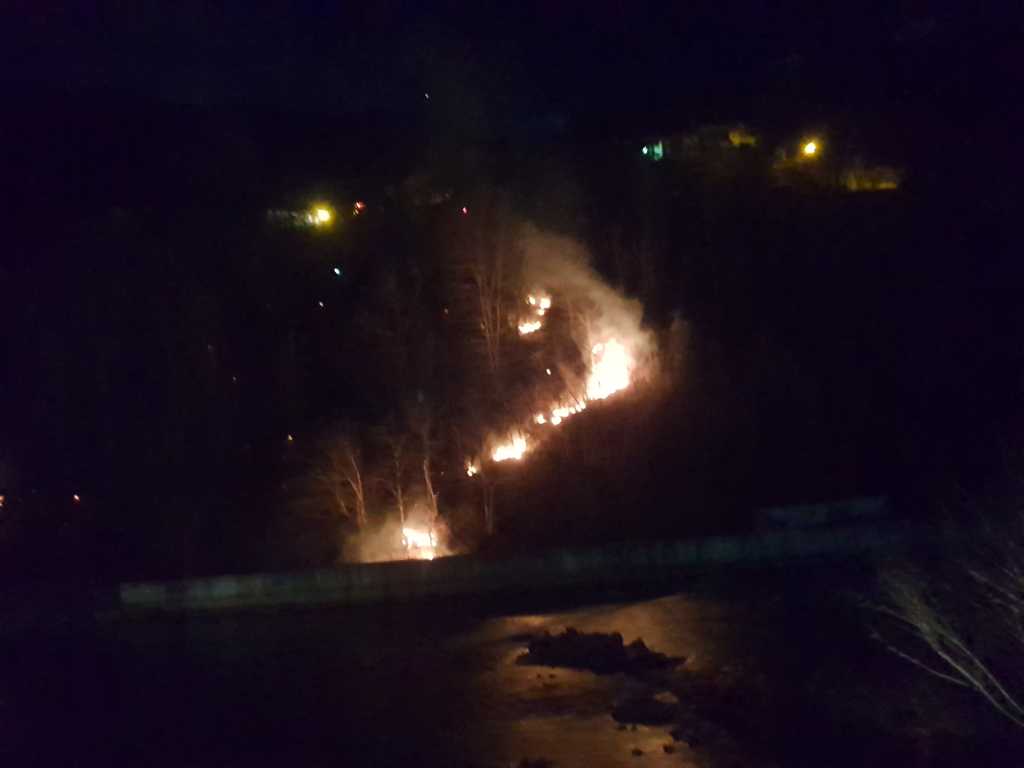 Çaykara'da orman yangını! 7