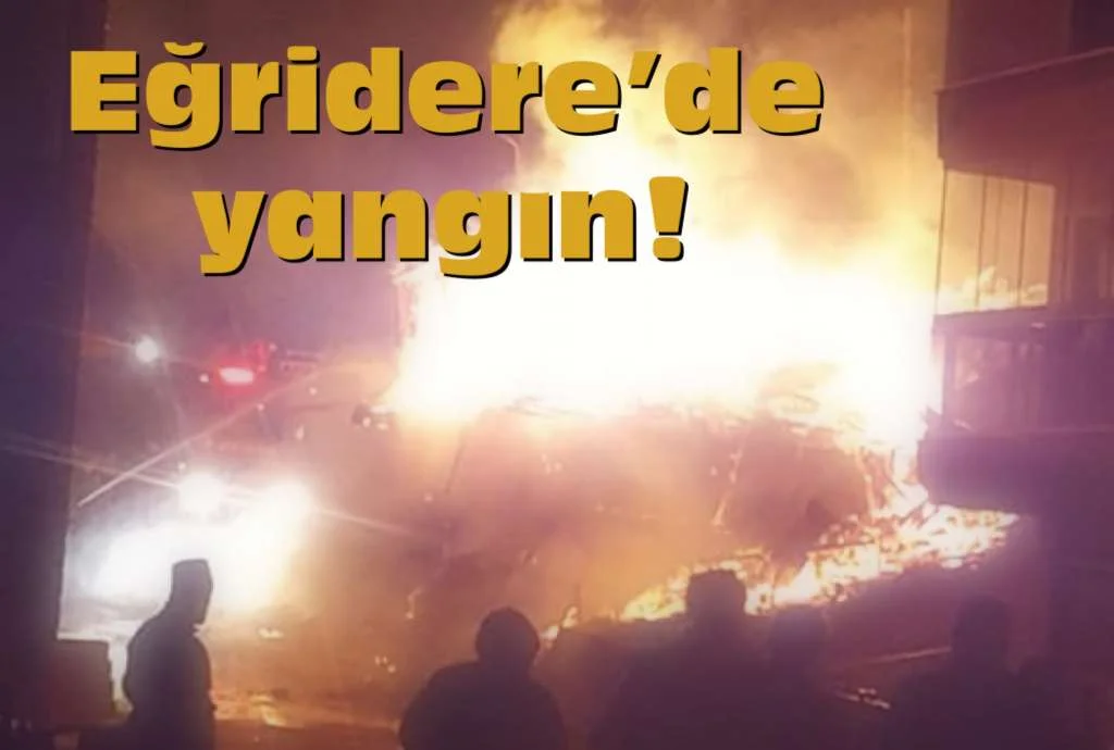 Eğridere’de çıkan yangında bir ev kül oldu