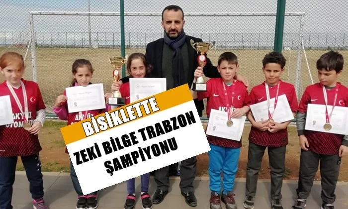 Zeki Bilge İlkokulu Bisiklette ferdi ve takım halinde Trabzon şampiyonu oldu