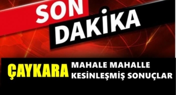 Çaykara Belediye Başkanlığı seçimi kesinleşmiş resmi sonuçlar