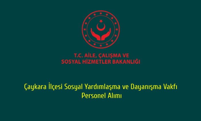 Çaykara SYDV Personel Alımı