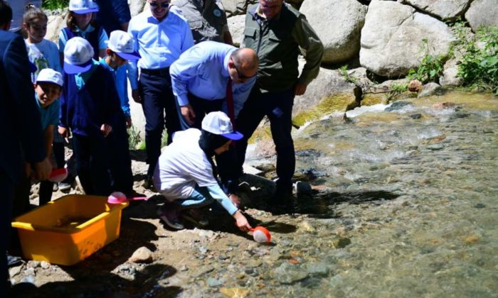 Solaklı Deresine 10.000 yavru balık bırakıldı