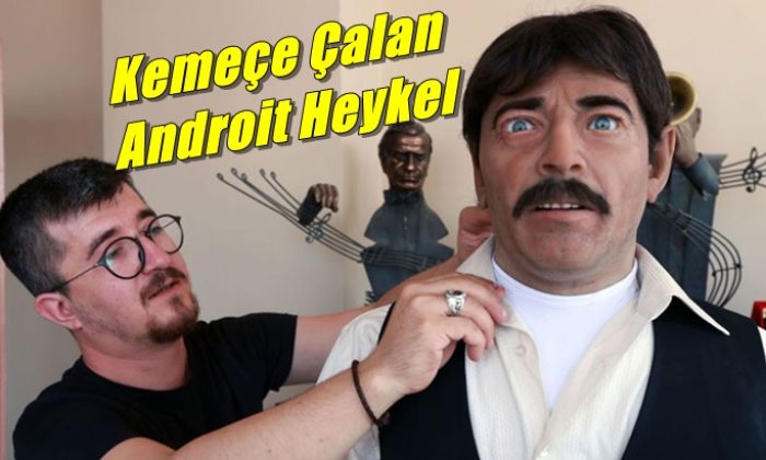 Kemençe çalan android heykel Uzungöl’de turistleri eğlendirecek