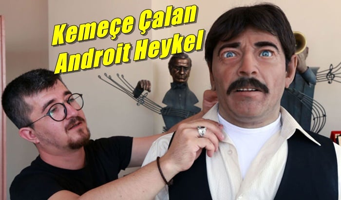 Kemençe çalan android heykel Uzungöl’de turistleri eğlendirecek