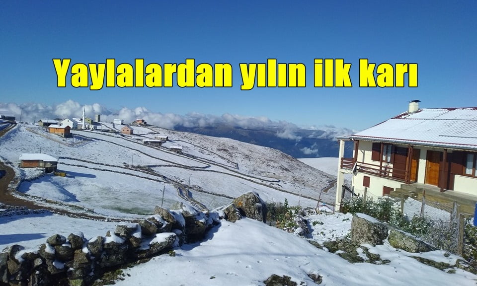 Çaykara’nın yaylalarına yılın ilk karı düştü