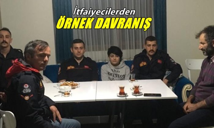 Çaykara İtfaiye Grup Amirliği personelinden örnek davranış