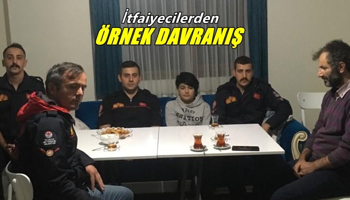 Çaykara İtfaiye Grup Amirliği personelinden örnek davranış