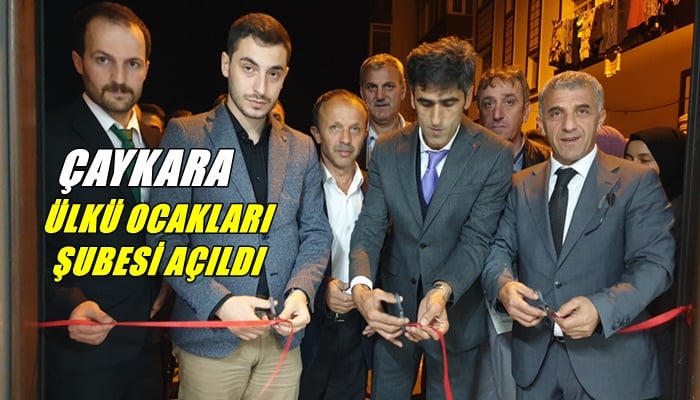 Ülkü Ocakları Eğitim ve Kültür Vakfı Çaykara Şubesi düzenlenen törenle hizmete açıldı