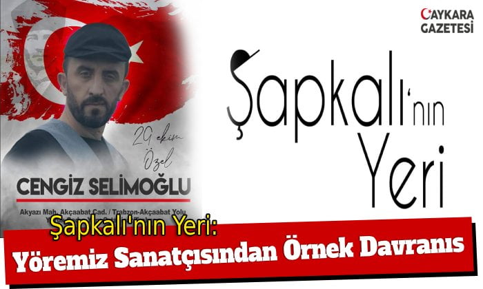 Yöremiz Sanatçısından Örnek Davranış