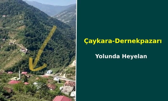 Çaykara Yolunda Heyelan