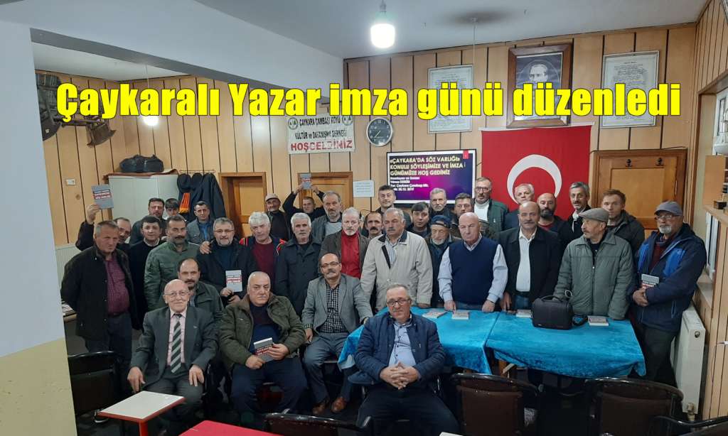 Çaykaralı Araştırmacı yazar ‘’Söz Varlığı’’ adlı kitabı okurlarına tanıttı