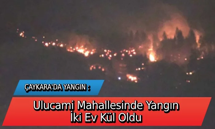 Ulucami mahallesinde yangın iki ev kül oldu