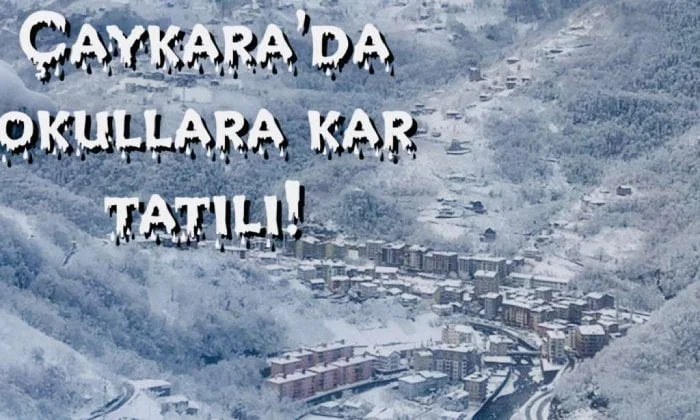 Çaykara’da okullar tatil edildi