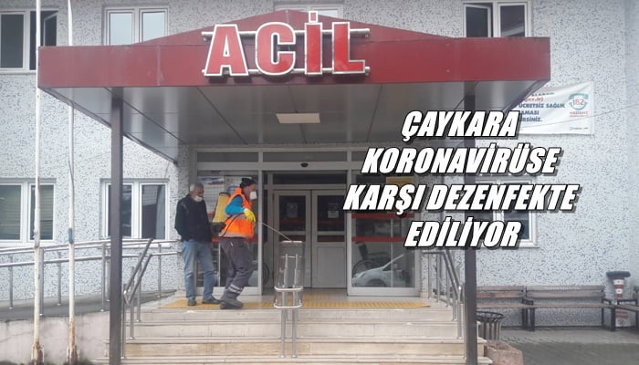 Çaykara Koronavirüse karşı dezenfekte ediliyor
