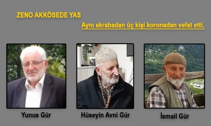 Aynı akrabadan üç kişi koronadan vefat etti.