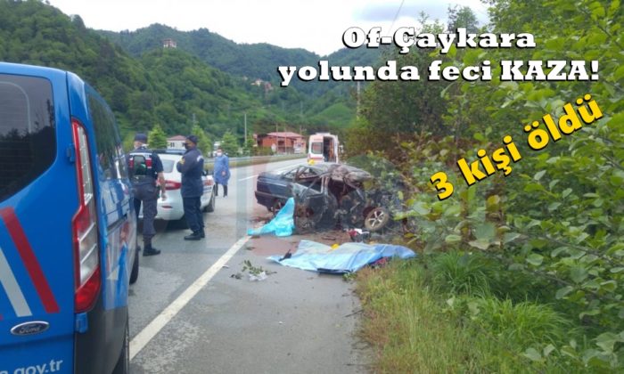 Of-Çaykara yolunda feci KAZA!