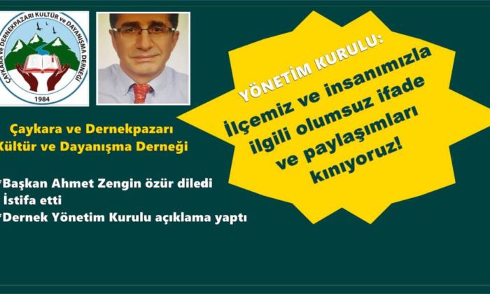 Ahmet Zengin Dernek başkanlığından ayrıldı
