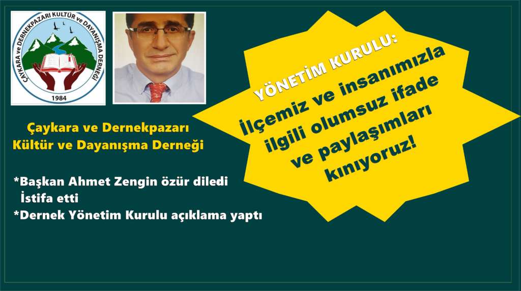 Ahmet Zengin Dernek başkanlığından ayrıldı