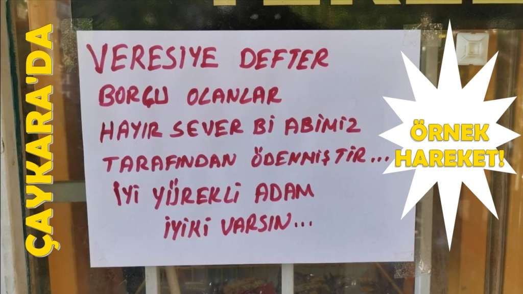 Çaykara’da veresiye defterlerini sıfırladı