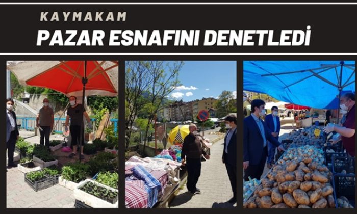 Çaykara Kaymakamı Salih Çiğdem Pazar yerinde incelemelerde bulundu