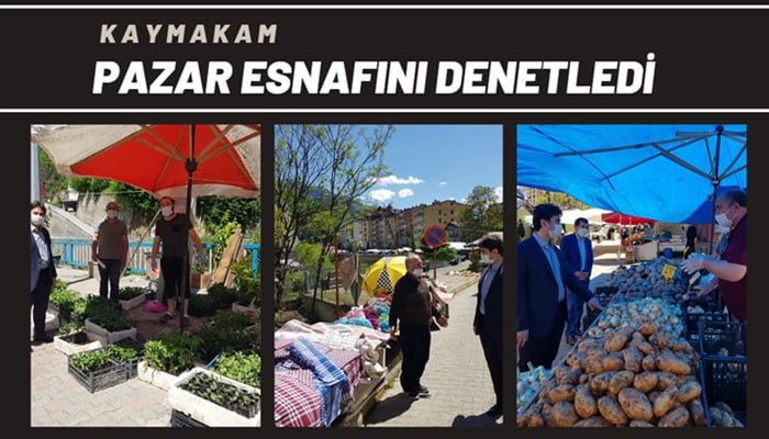 Çaykara Kaymakamı Salih Çiğdem Pazar yerinde incelemelerde bulundu