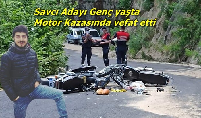 Çaykara’da iki motosiklet çarpıştı olayda bir kişi öldü
