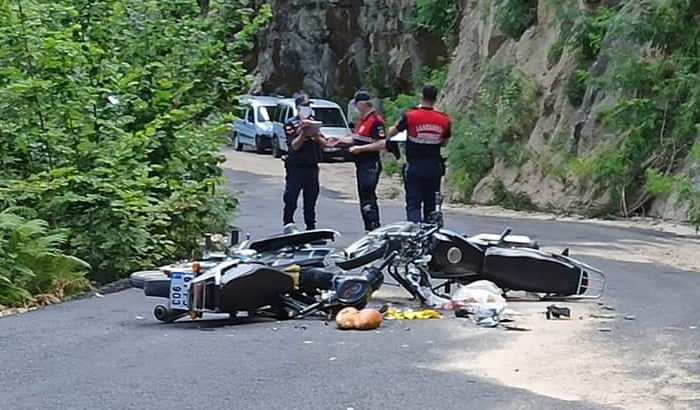 Çaykara'da iki motosiklet çarpıştı olayda bir kişi öldü 5