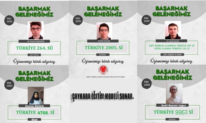 Çaykara Eğitimde Başarıya Doymuyor