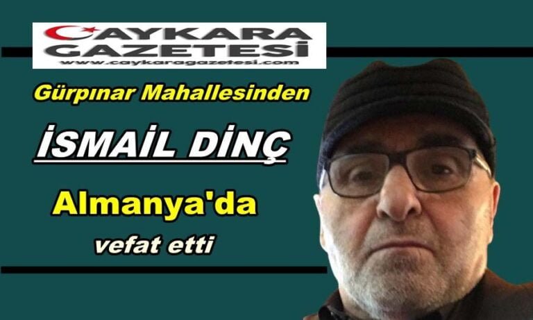 Gürpınar Mahallesinden İsmail Dinç Almanya’da vefat etti