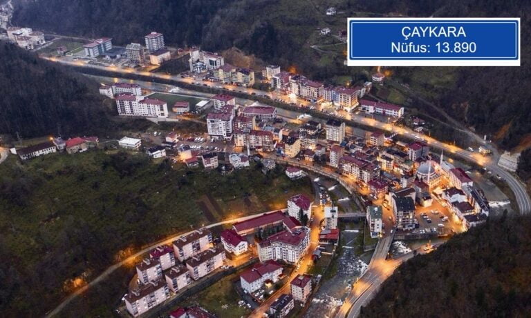 Çaykara ve mahallelerin yeni nüfusları belli oldu