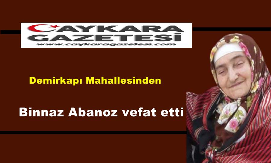 Demirkapı Mahallesinden Binnaz Abanoz vefat etti