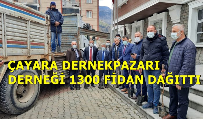 Trabzon Çaykara Dernekpazarı Derneği 1300 fidan dağıttı