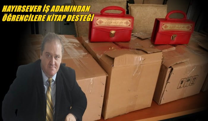Hayırsever iş adamı Tosun’dan öğrencilere kitap desteği