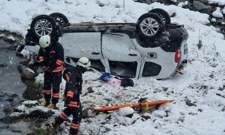 Çaykara’da Trafik kazası: 1 ölü bir 1 yaralı