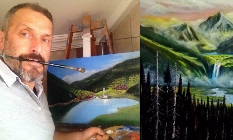 Çaykaralı Ressam Uzungöl’de 2. Kişisel sergisini açıyor