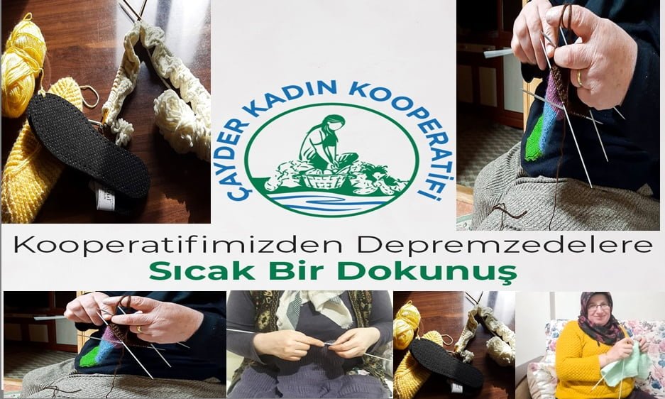 Çay Der Kadın Kooperatifi bu kez Depremzedeler için örüyor