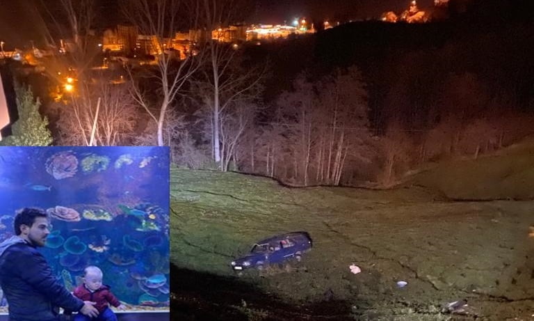 Çaykara’dan Of İstikametinde giden Ufuk Yazıcı yönetimindeki araç Trafik kazası geçirdi