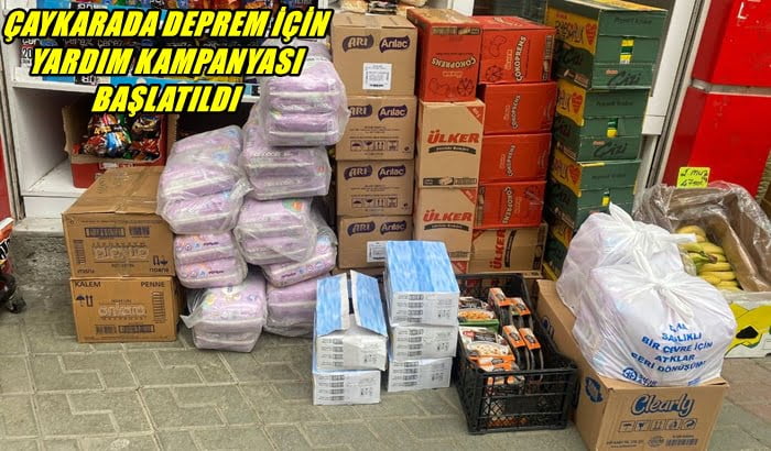 Deprem bölgesi için Çaykara seferber oldu