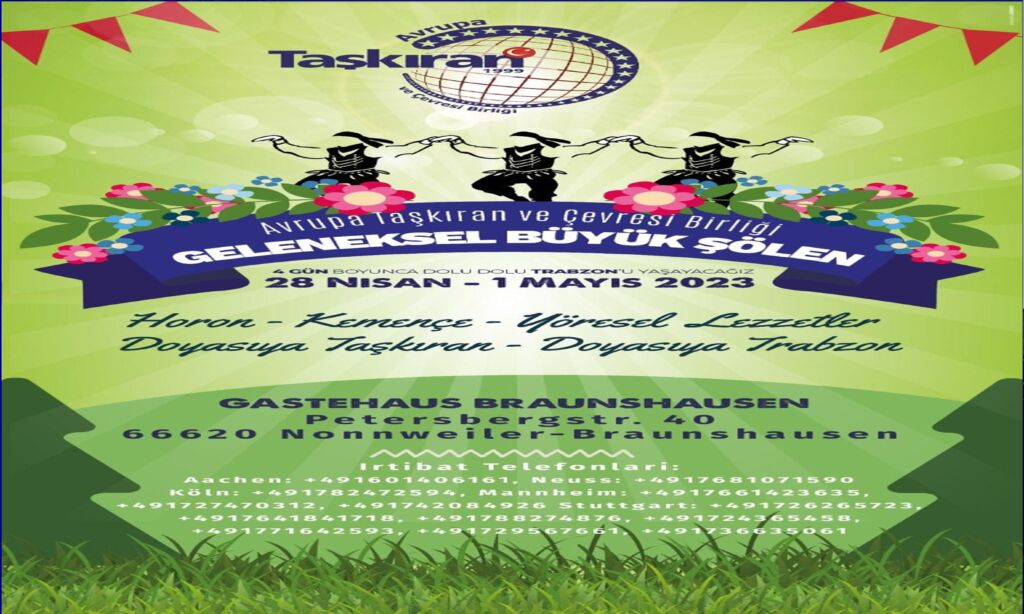 Avrupa’da Taşkıran ve çevre birliği  geleneksel büyük Şölen yaşayacak